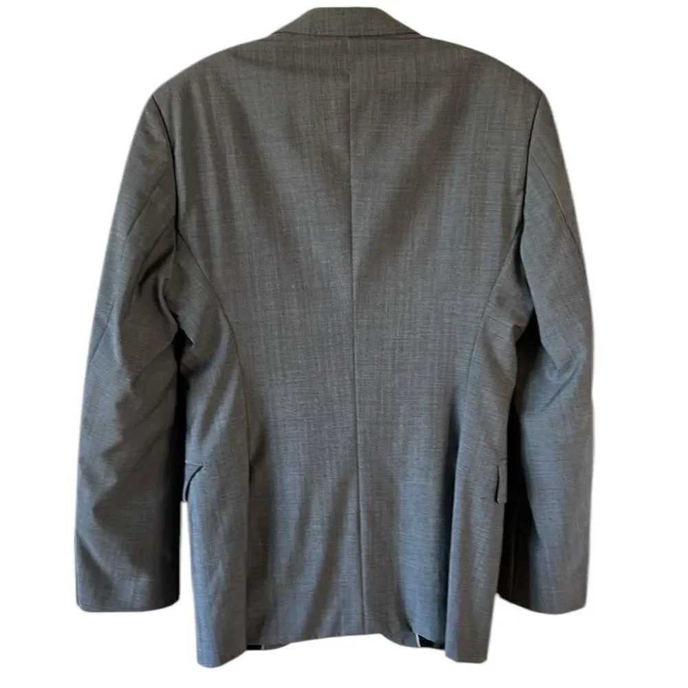 Hugo Boss Mens Grey Side Vents 2 Button Sport Coat
